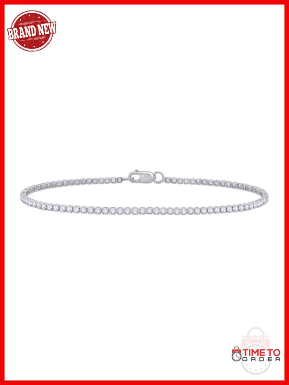 Lab Grown Diamond Tennis Bracelet 10K/14K Solid Gold or 925 Sterling Silver